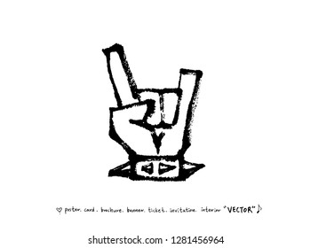 concert poster / Sketchy music illustration - vector