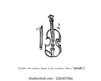 concert poster / Sketchy music illustration - vector