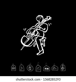 concert poster / Sketchy music illustration - vector