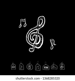 concert poster / Sketchy music illustration - vector