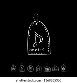 concert poster / Sketchy music illustration - vector
