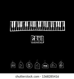 concert poster / Sketchy music illustration - vector