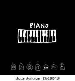 concert poster / Sketchy music illustration - vector