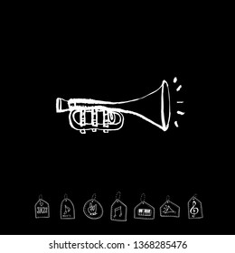 concert poster / Sketchy music illustration - vector