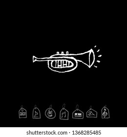 concert poster / Sketchy music illustration - vector