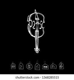 concert poster / Sketchy music illustration - vector