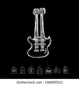 concert poster / Sketchy music illustration - vector
