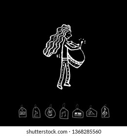 concert poster / Sketchy music illustration - vector