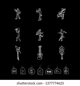 concert poster / Sketchy music illustration - vector