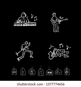 concert poster / Sketchy music illustration - vector