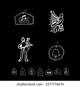 concert poster / Sketchy music illustration - vector