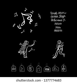 concert poster / Sketchy music illustration - vector