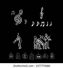 concert poster / Sketchy music illustration - vector