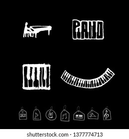 concert poster / Sketchy music illustration - vector