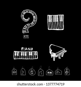 concert poster / Sketchy music illustration - vector