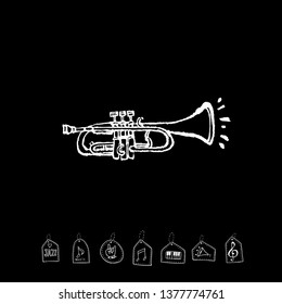 concert poster / Sketchy music illustration - vector