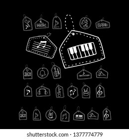 concert poster / Sketchy music illustration - vector