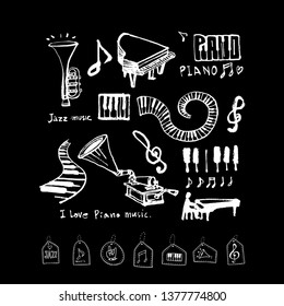 concert poster / Sketchy music illustration - vector