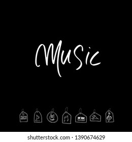 concert poster / Sketchy music illustration - vector
