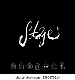 concert poster / Sketchy music illustration - vector