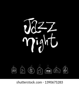 concert poster / Sketchy music illustration - vector