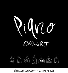 concert poster / Sketchy music illustration - vector