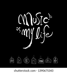 concert poster / Sketchy music illustration - vector