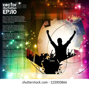 Afiche del concierto. Ilustración del vector