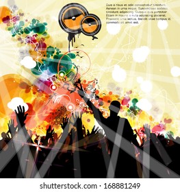 Concert poster. Vector illustration 