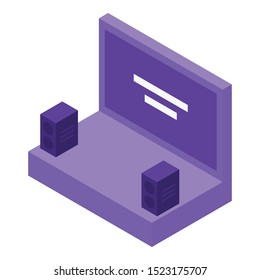 Concert scene icon. Isometric of concert scene vector icon for web design isolated on white background