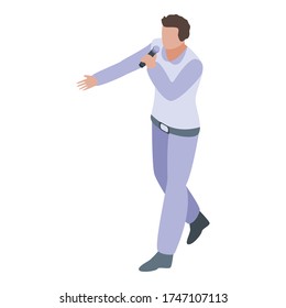 Concert singer icon. Isometric of concert singer vector icon for web design isolated on white background