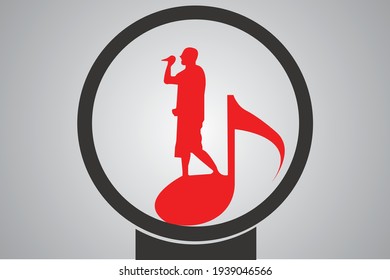 Concert singer logo or icon that you can use in your concert as singer icon or logo whatever you want. It can be useful for singer icon also.