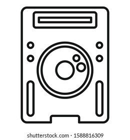 Concert speaker icon. Outline concert speaker vector icon for web design isolated on white background