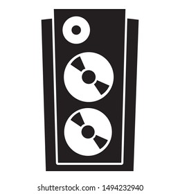 Concert speaker icon. Simple illustration of concert speaker vector icon for web design isolated on white background