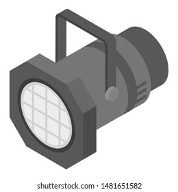 Concert spotlight icon. Isometric of concert spotlight vector icon for web design isolated on white background