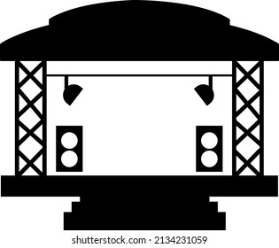 Concert stage icon illustration on white background..eps
