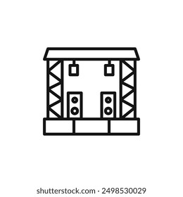 Concert stage icon isolated on white background