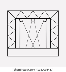 Concert stage icon line element. Vector illustration of concert stage icon line isolated on clean background for your web mobile app logo design.