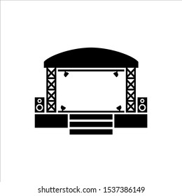 Concert Stage Icon On White. Vector Illustration