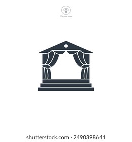 Concert Stage icon theme symbol vector illustration isolated on white background