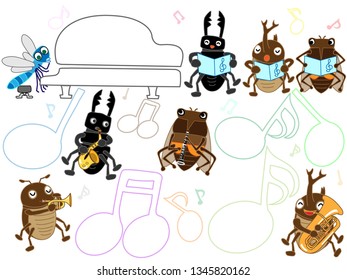 Concert of the summer insect.