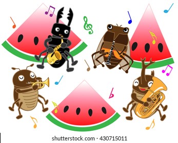 Concert of the summer insect
