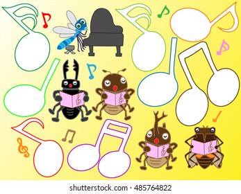 The concert of the summer insect.
