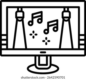 Ícone do vetor de concerto. Pode ser usado para impressão, aplicativos móveis e da Web.