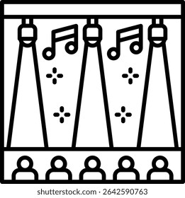 Concert vector icon. Can be used for printing, mobile and web applications.