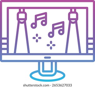 Konzert, Vektorsymbol. Kann für Druck-, Mobil- und Web-Anwendungen verwendet werden.