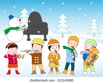 The concert of winter children.