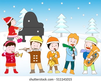 The concert of winter children.