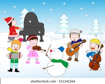 The concert of winter children.