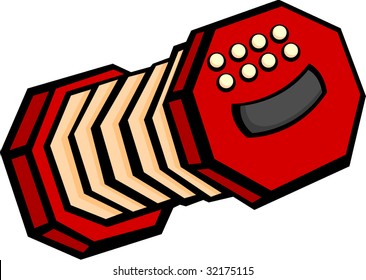 concertina or accordion musical instrument